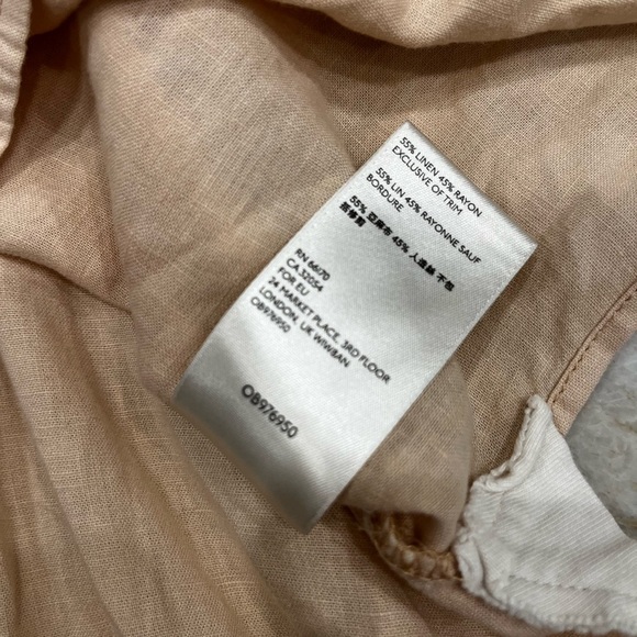 Free People Keep It Simple Oversized Button Down Shirt Shell Pink Size Medium - Picture 10 of 14